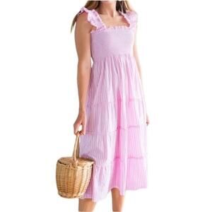 Hill House The Ellie Nap Dress Pink Gingham Sz XXL Cottagecore